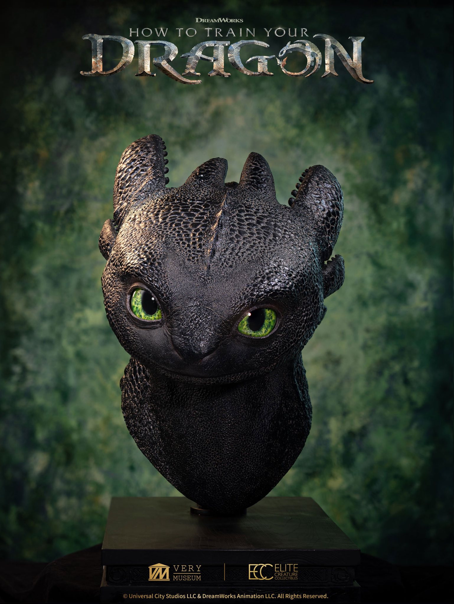 ECC : 19010 How To Train Dargon - Toothless Life Size Bust 
