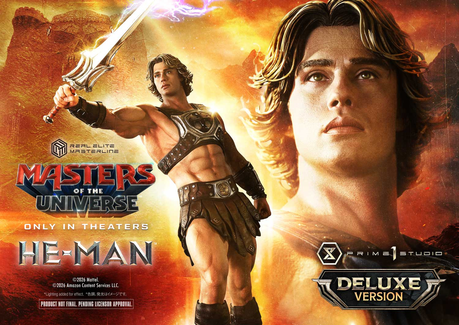 P1 REMMOU-02DX Real Elite Masterline Masters of the Universe (2026 Film) He-Man Deluxe Version 