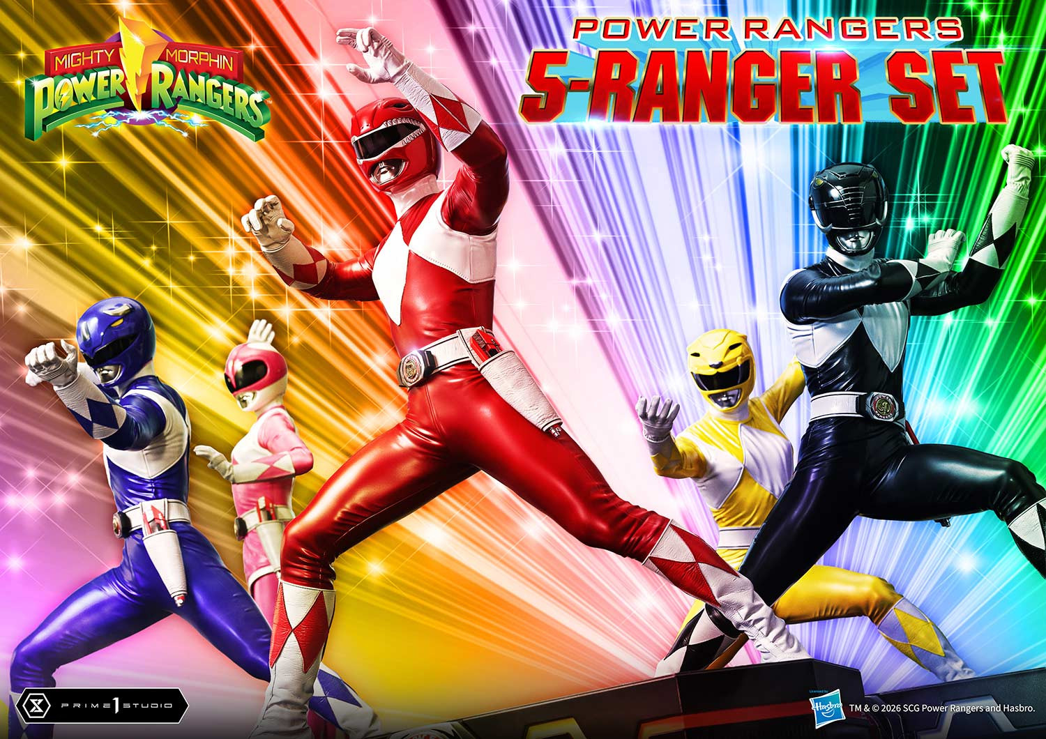 P1 PMPWR-01 Premium Masterline Mighty Morphin Power Rangers Power Rangers 5-Ranger Set