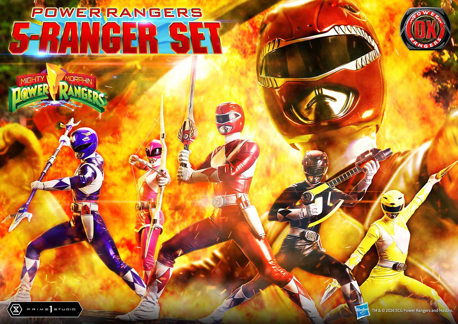 P1 PMPWR-01DX Premium Masterline Mighty Morphin Power Rangers Power Rangers 5-Ranger Set Deluxe Version