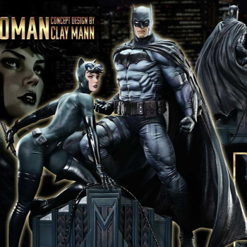 P1 UPMDC-13 Batman & Catwoman by CLAY MANN