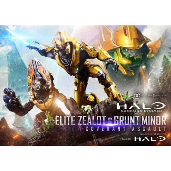 P1 Ultimate Premium Masterline Halo: Campaign Evolved Elite Zealot & Grunt Minor: Covenant 