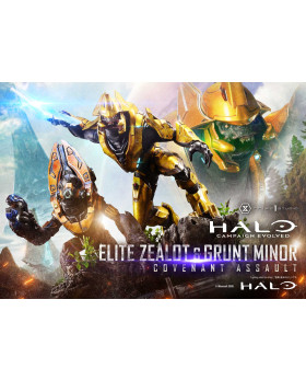 P1 Ultimate Premium Masterline Halo: Campaign Evolved Elite Zealot & Grunt Minor: Covenant 